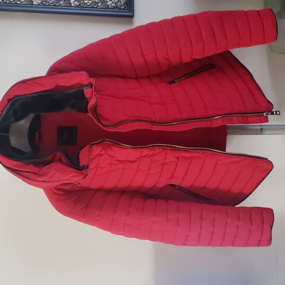 Zara Red Puffer Jacket - Picture 16 of 16
